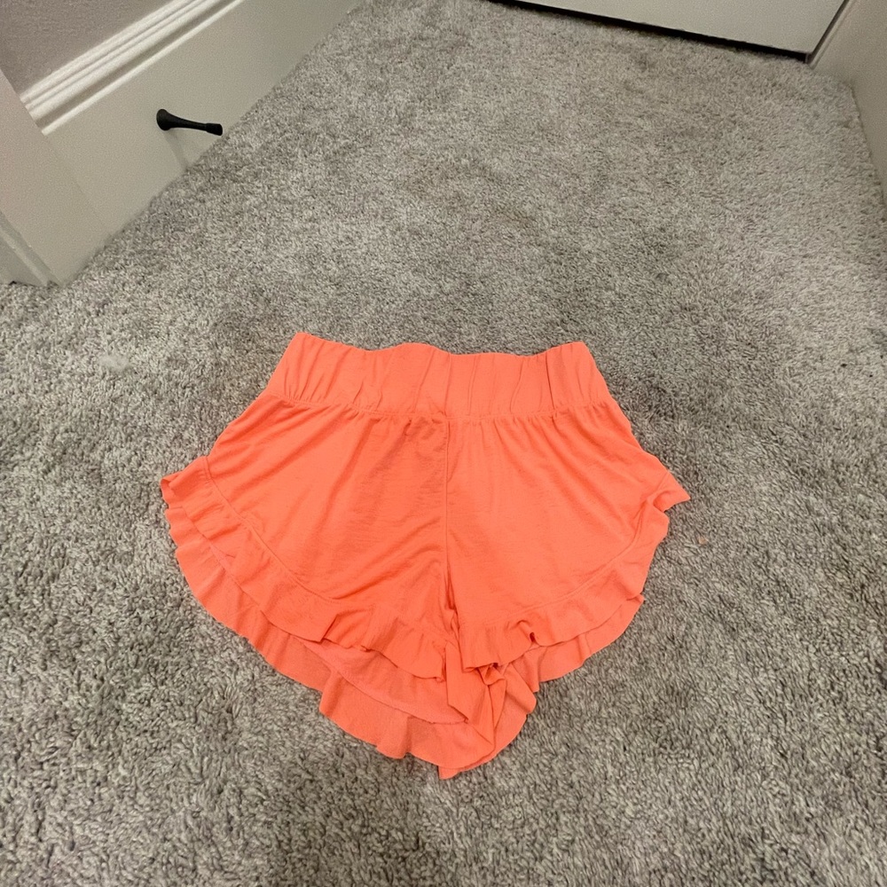 Free People Featherweight Layering Shorts- Papaya Punch